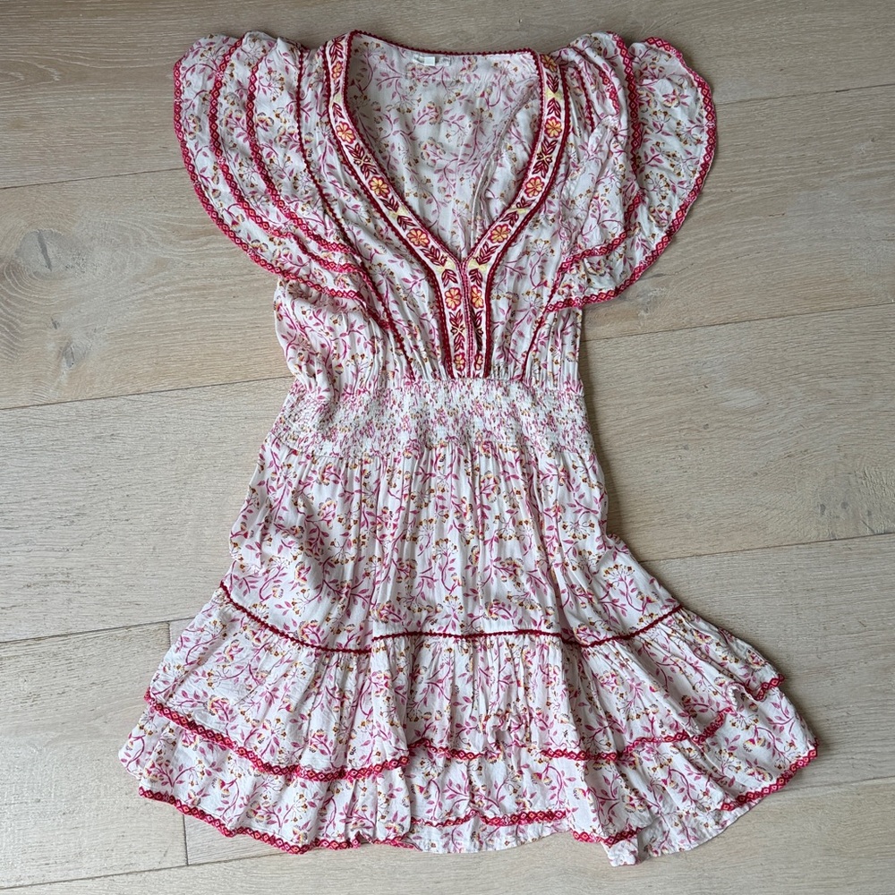 Poupette St Barth Mini Dress Camila Pink Floral